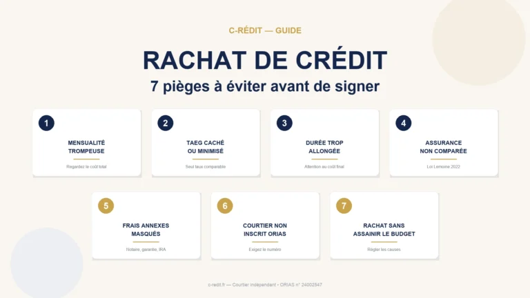 Rachat de crédit : infographie des 7 pièges à éviter avant de signer