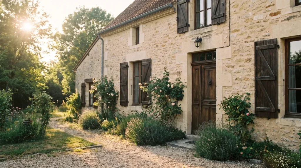 Maison individuelle en pierre pouvant servir de garantie à un prêt hypothécaire